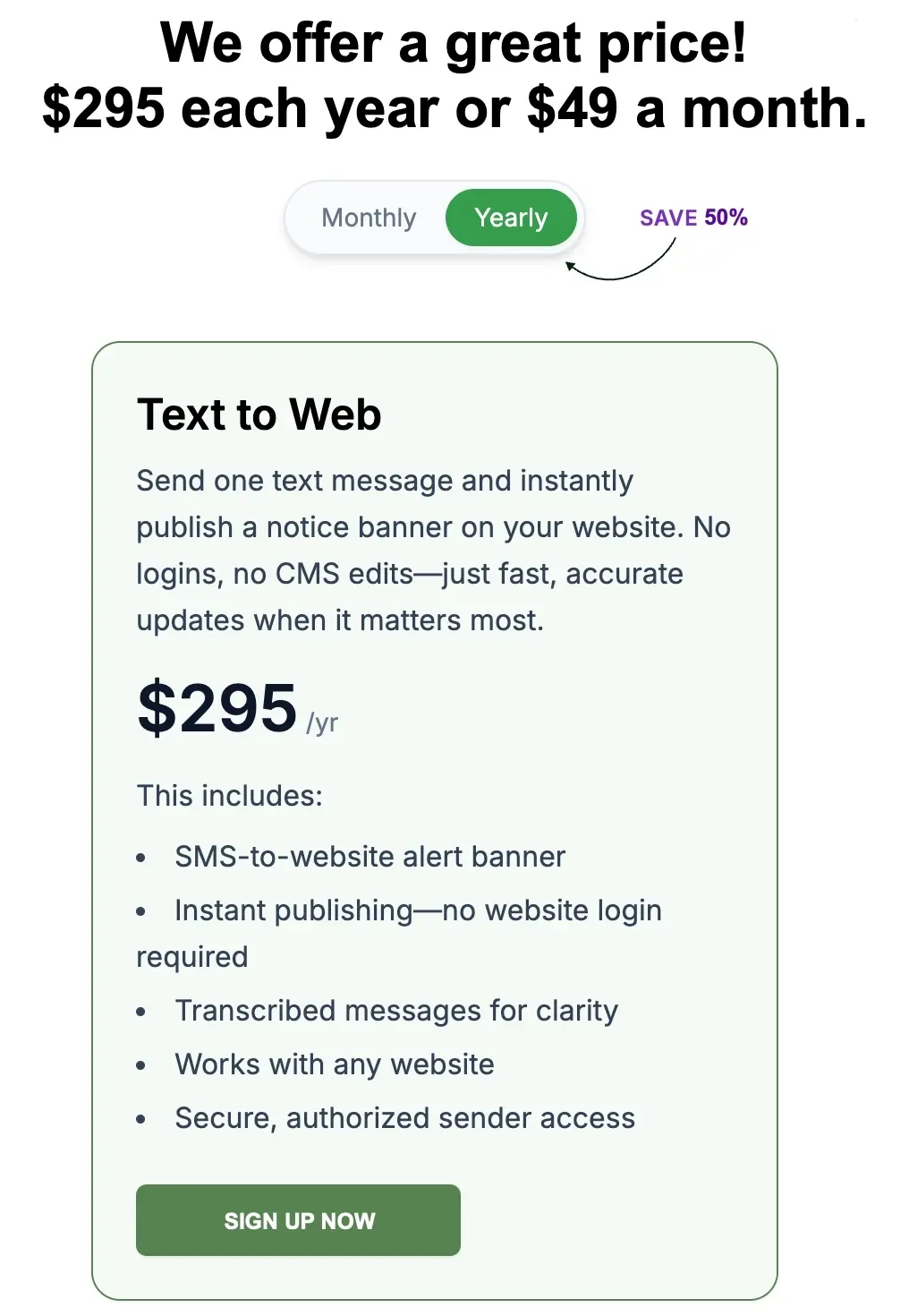 text-to-web pricing-4